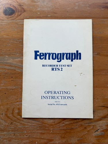 Ferrograph instrumentation - ferrograph,