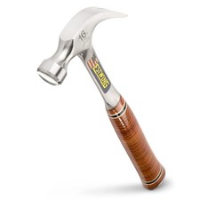 E16C Curved Claw Hammer - Leather Grip 450g (16oz), Silver