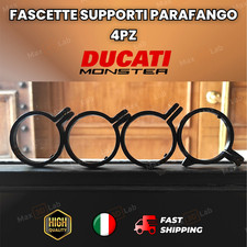?️Fascette Supporti Parafango 4pz Ducati Monster 800070127 800070133 Black ?