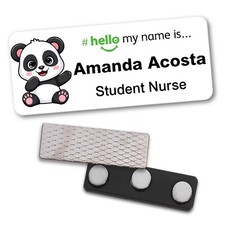 Hello Name Badge Nurse Panda Bear Doctor Magnet Cute Baby SMN Maternity Midwife