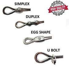 Simplex Duplex Egg Shape U Bolt Steel Wire Grip Grips Clamp Clips Rope Cable