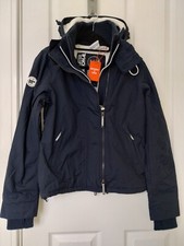 Superdry Womens Pop Zip Hooded Arctic Sd-Windcheater Jacket Medium 