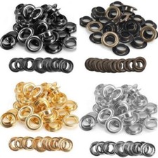 10.5mm Eyelets Rings with Washers, Grommet Eyelets for Tarpaulin Leathers