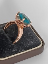 Vintage 1990-s 14 Ct Rolled Gold Large Topaz Ring Size UK Q.5 US 8.25 Hallmarked