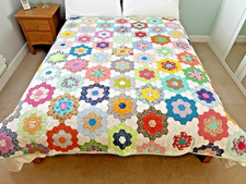 Handmade Patchwork Quilt - Hexagon design