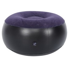 Portable Inflatable Flocking Camping Chair Stool With Footrest For Outdoor