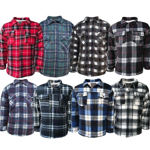Mens sherpa fleece lined shirt - sherpa,