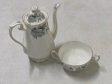 Royal Albert Bone China Silver Maple Coffee Pot and Soup Bowl, As photos shown