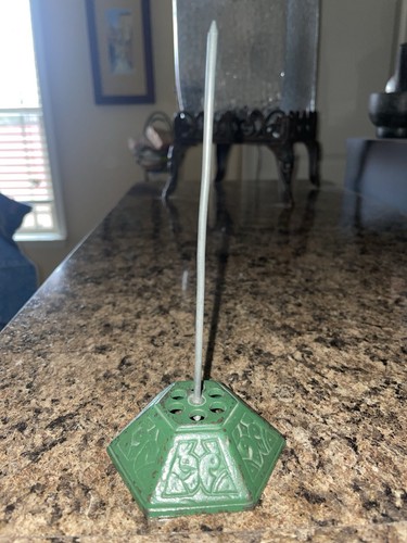 Vintage green cast iron metal - green,
