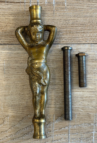 Vintage solid brass cherub - solid,