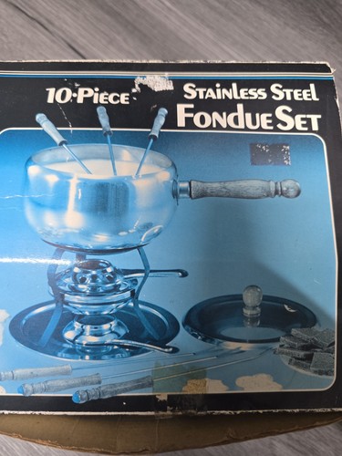 Stainless steel fondue set - stainless,