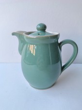 Vintage Denby Manor Green Stoneware 3/4 Pint Coffee Pot / Hot Water Jug Country