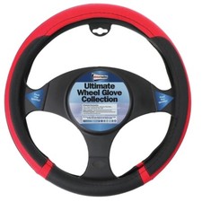 Motor Car Steering wheel Cover Comfort Driving Black Red Styling And Better Grip
