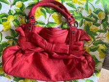  Lloyd Baker leather red Bow Bag Shoulder Handbag never used Double Handles
