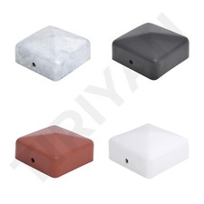 PYRAMID Decorative Steel SQUARE FENCE / GATE POST CAPS TOP 50mm x 50mm 2 Inch