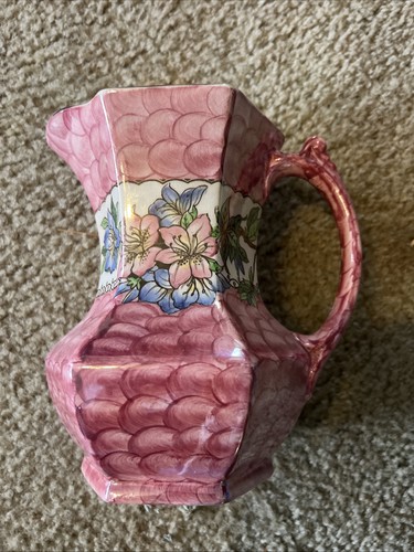 Maling lustre ware - pink, floral