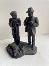 Two Men Bronze Statue Figurine