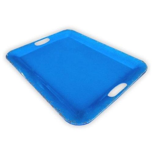 Rustic melamine tray azure - melamine,
