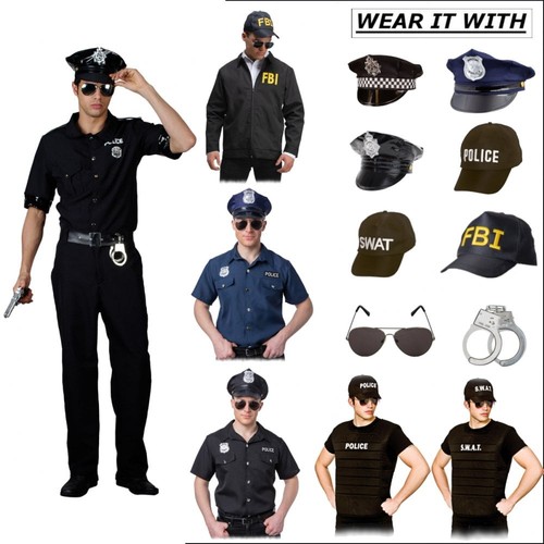 Mens police costumes stag - mens,