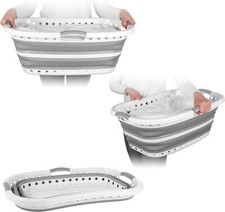 67L COLLAPSIBLE LAUNDRY BASKET WASHING CLOTHES FOLDABLE SPACE SAVING POP UP BIN