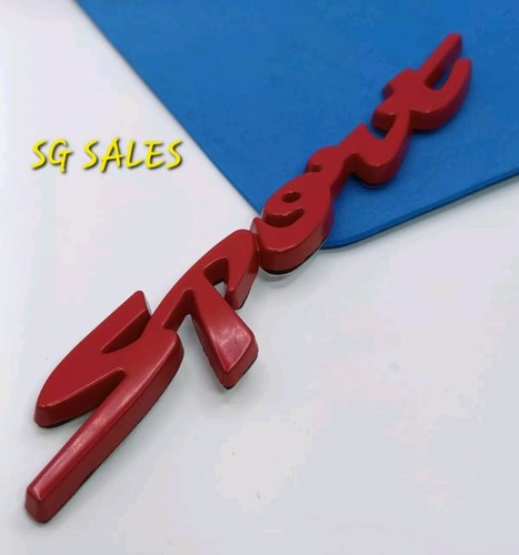 Red sport metal badge - metal, car