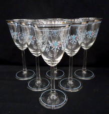 6 white wine glasses - Blue