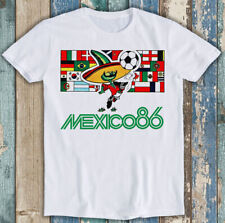 Mexico 86 World Cup Soccer 80s 90s Football Argentina Gift Tee T Shirt M1523