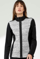 Poivre Blanc Ladies Micro Fleece, in Black, size 2XL