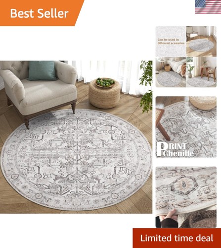 5ft washable indoor round - washable, area