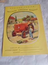 Vintage Tractor Renault tracteurs Agricoles book protector 1950s