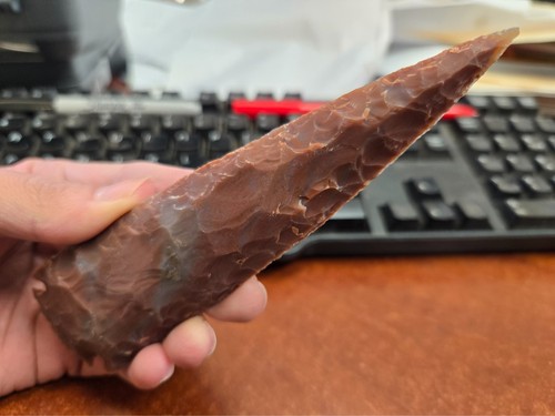 Agate stone spearhead - agate,