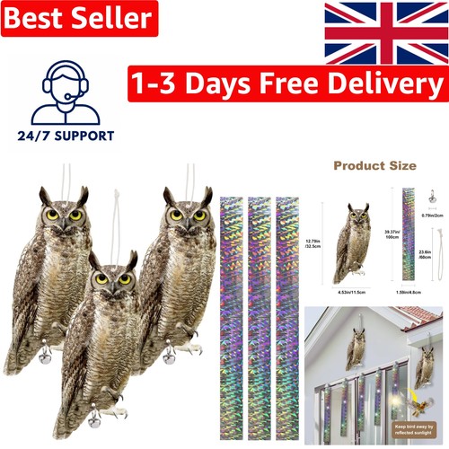 3pcs owl bird scarer - owl, roofs