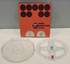 Prinz 400ft Super 8, Single 8 & Standard 8 Movie Film Reel & Can