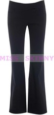 NEW MISS SKINNY 2 button Bootcut black hipster SEXY school Trousers sizes 6-14