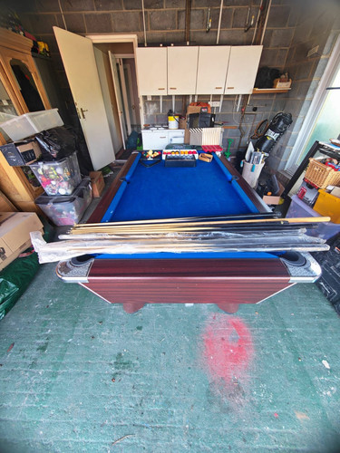 7ft slate pool table with - slate,