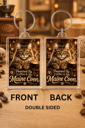 Maine coon keyring - maine,