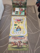 Totopoly Vintage Board Game 1949 John Waddington Boxed metal horses rules RARE