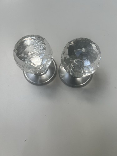Cut glass door knobs - glass,
