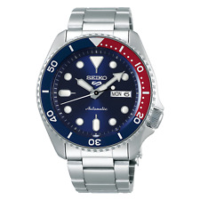 Seiko 5 SRPD53K1 Men's Automatic Watch with Blue Dial 'PEPSI' Stainless Steel