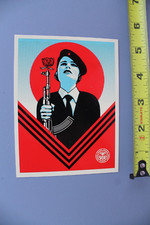 OBEY Shepard Fairey Art Revolutionary Girl Political Sexy Skateboarding STICKER
