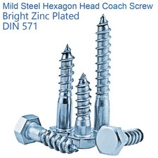 M12 x 200mm LAG BOLTS HEX HEAD