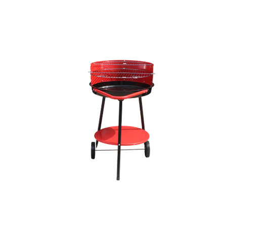 Round charcoal bbq trolley - charcoal,