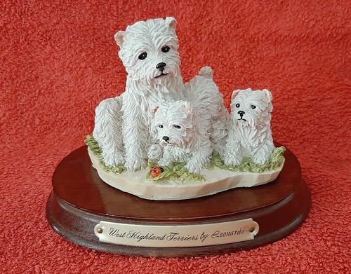 Westie figurine mother and - figurine,