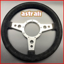 13" Inch Alcantara Classic Car Steering Wheel Alloy Spokes Suits Moto-Lita Boss