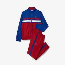 Lacoste Full Tracksuit Set Top Bottoms Red Blue Mens Size M XXL WH7567