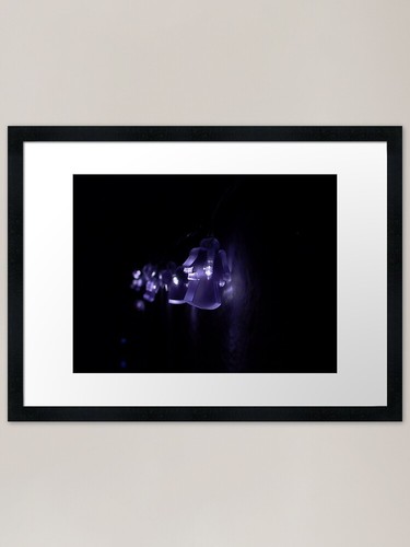 Angel lights framed - angel, print