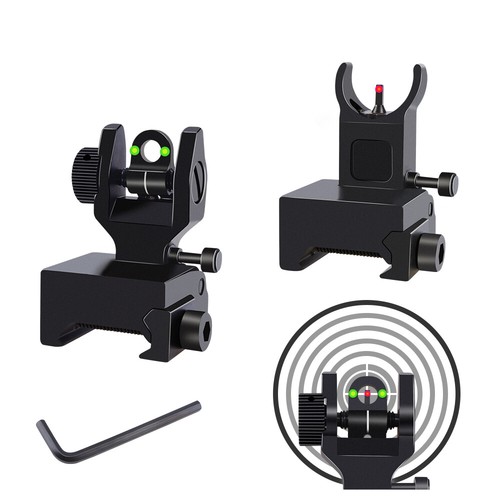 Front rear fiber sights - fiber, flip