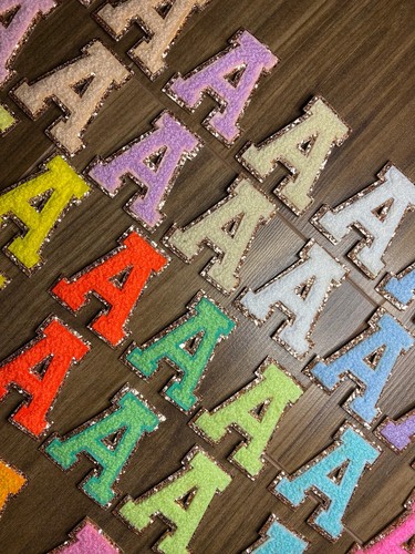 Chenille patch letter - letter, cm