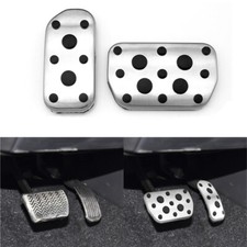 2Pcs Aluminum Non-Slip Brake Pedal Accelerator Pad Cover For Toyota Auris RAV4