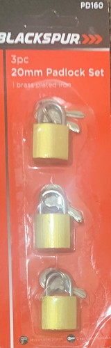 Brass padlock with - with, 3